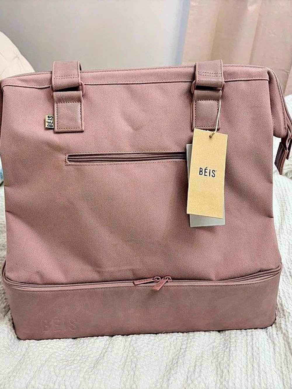 BÉIS The Mini Weekender Travel Bag in Pink NWT